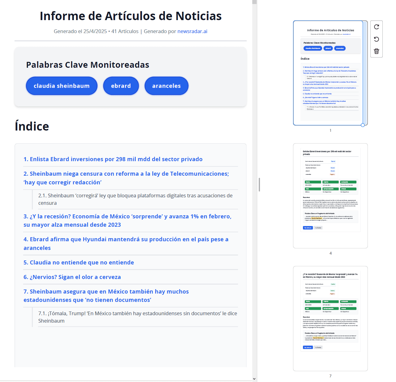 Reportes PDF y CSV