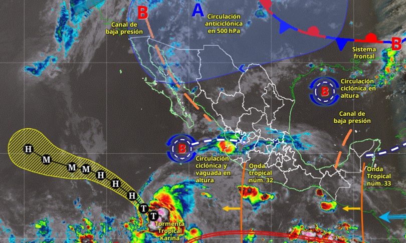 Clima hoy 28 de agosto: Monzón mexicano y onda tropical afectarán estas zonas