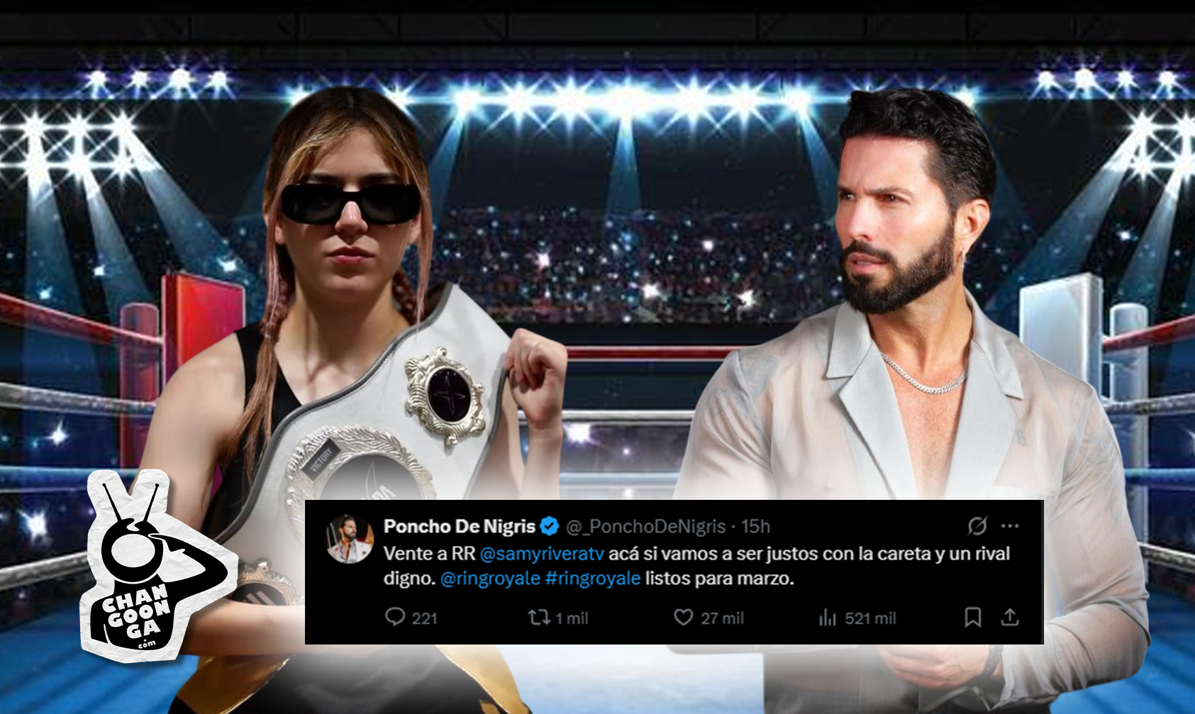 Poncho de Nigris invita a Rivers a Ring Royale tras La Velada del Año VI