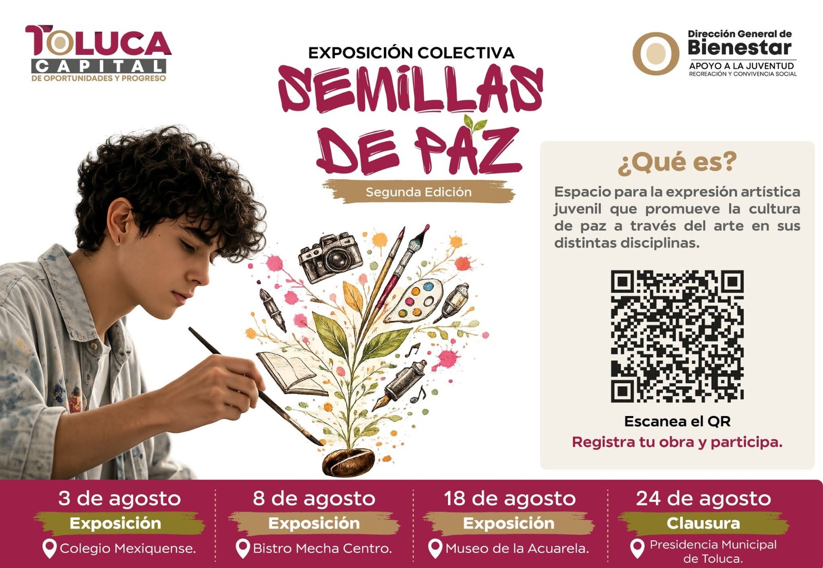 Con nueva edición de "Semillas de Paz", impulsa Ricardo Moreno el talento artístico