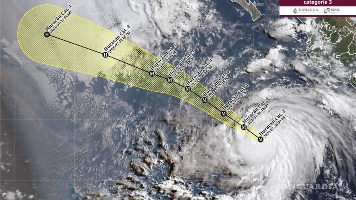 Genevieve se intensifica a huracán categoría 3; reforzará lluvias en el occidente de México